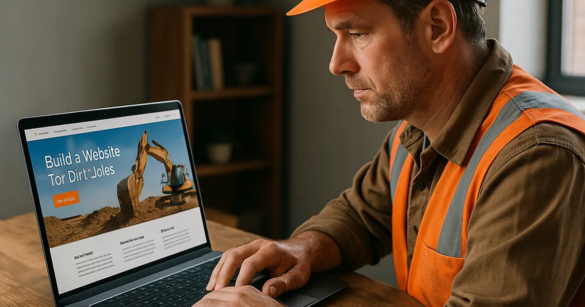 How to Build a Website That Gets You Dirt Jobs in 2026 - DirtMatch blog hero image about earthwork and construction